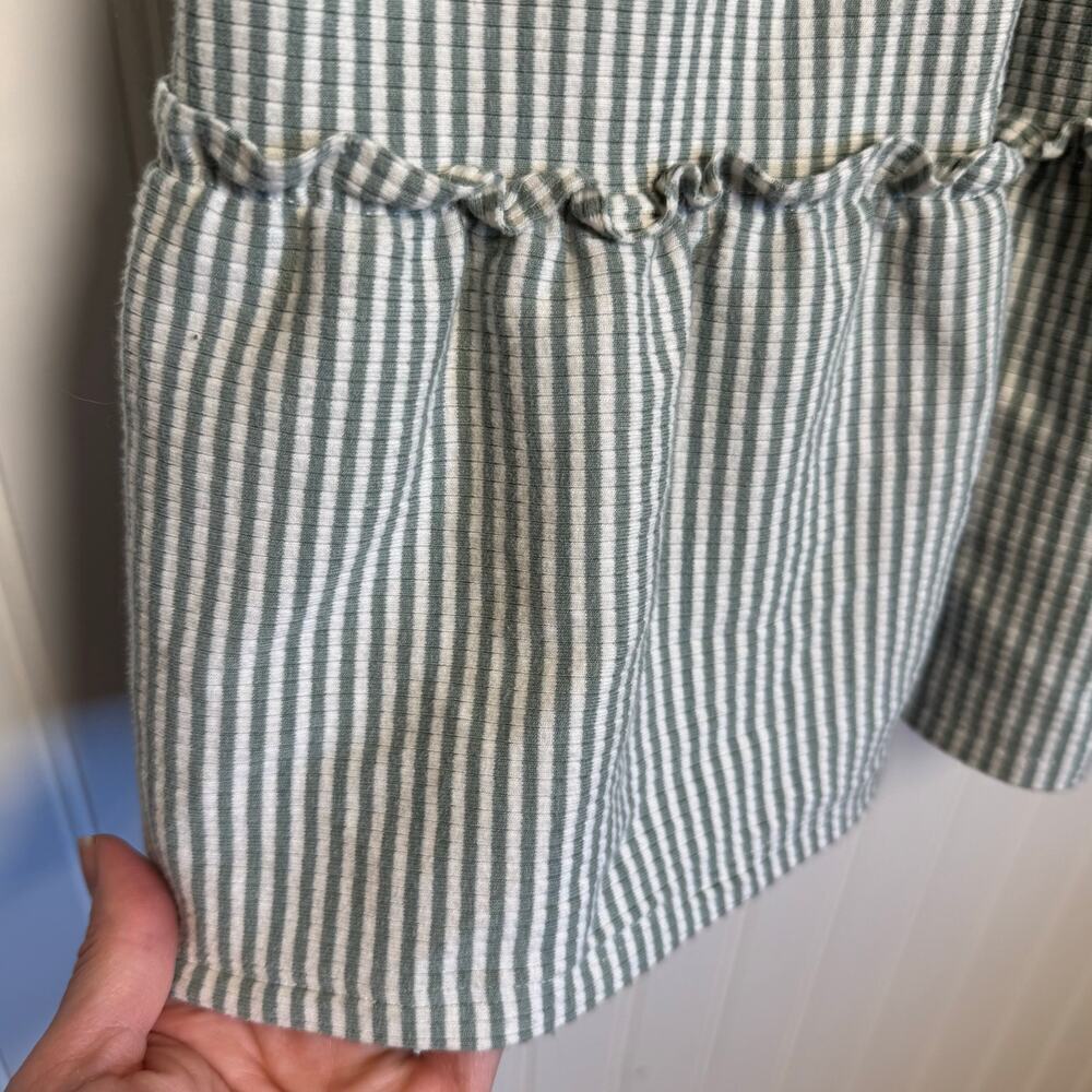American Eagle Striped V-Neck Knit Mini Tiered Dress Women’s Size Small - Picture 4 of 8